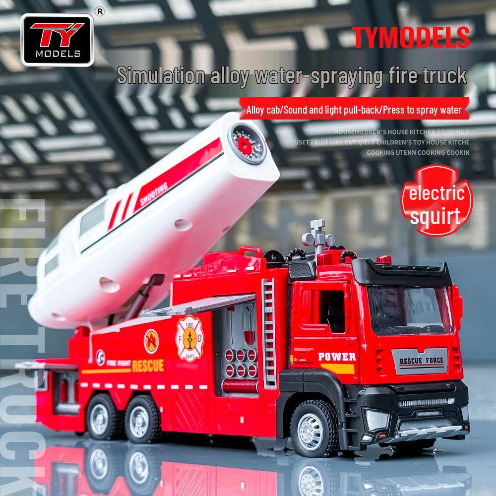 Alloy Fire Truck Toy with Sound, Light, Pull-Back Action, and Water Spray - Ideal Summer Gift for Boys
Alloy Fire Truck Toy with Sound, Light, Pull-Back Action, and Water Spray - Ideal Summer Gift for Boys