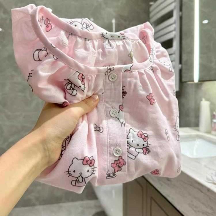 Internet celebrity new cute pink Kitty cat pajamas women summer can wear short sleeves shorts set ins loungewear S
Internet celebrity new cute pink Kitty cat pajamas women summer can wear short sleeves shorts set ins loungewear S