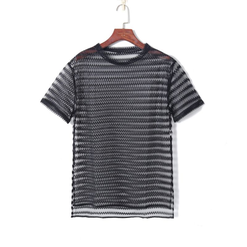 Летняя женская одежда 2023 года, модный K-стиль, однотонный пуловер с круглым вырезом, с короткими рукавами, свободная сетчатая полупрозрачная футболка Black S
Летняя женская одежда 2023 года, модный K-стиль, однотонный пуловер с круглым вырезом, с короткими рукавами, свободная сетчатая полупрозрачная футболка Black S