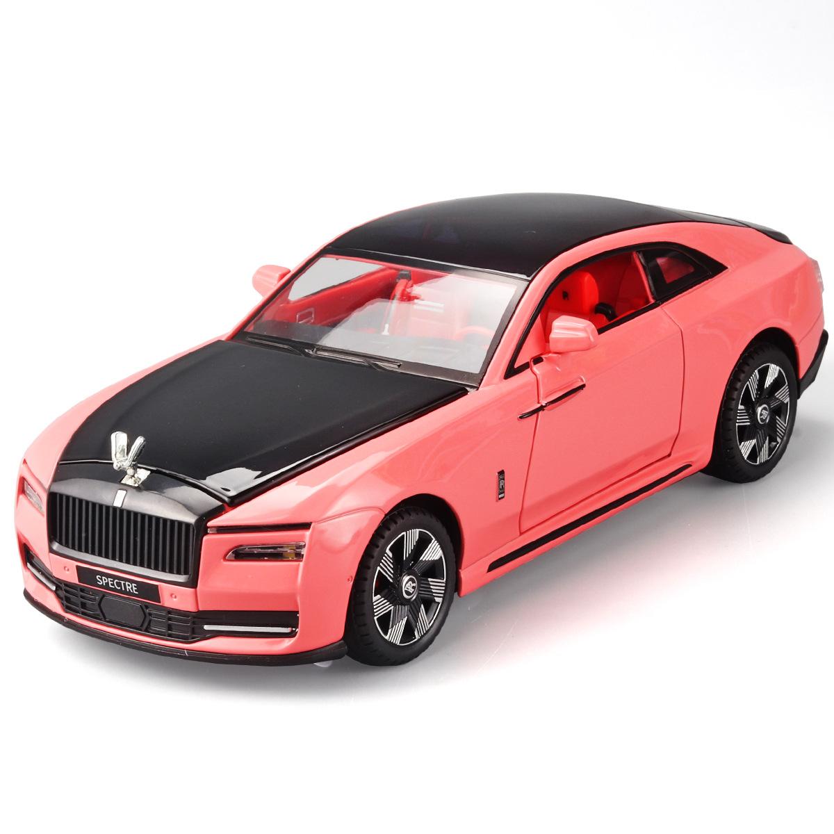 1/24 Rolls Royce SPECTRE Металева лита модель автомобіля Звук і світло Колекція Подарунки Різдвяний подарунок для друга Подарунки на день народження C505 рожевий
1/24 Rolls Royce SPECTRE Металева лита модель автомобіля Звук і світло Колекція Подарунки Різдвяний подарунок для друга Подарунки на день народження C505 рожевий