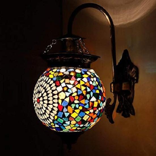 Ball Shaped Glass Wall lamp for Living and Home Decoration Turkish lamp (Multicolour, Bulb not Included)
Ball Shaped Glass Wall lamp for Living and Home Decoration Turkish lamp (Multicolour, Bulb not Included)