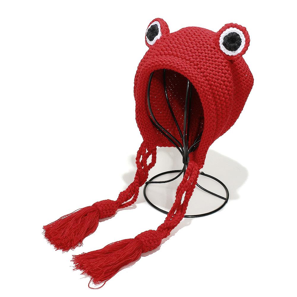 Korean version of cute frog hat outdoor windproof ear protection wool hat student warm lace-up knitted hat bag head hat M(56-58cm) красный
Korean version of cute frog hat outdoor windproof ear protection wool hat student warm lace-up knitted hat bag head hat M(56-58cm) красный