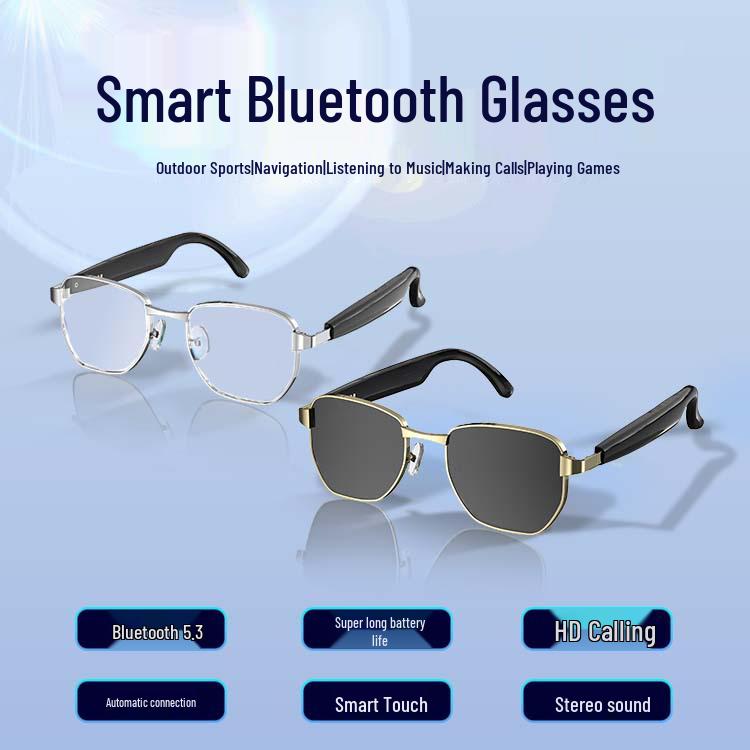 Smart Bone Conduction Glasses for Calls & Music with Bluetooth, Comfortable Fit, Innovative Tech, Great Gift. срібний
Smart Bone Conduction Glasses for Calls & Music with Bluetooth, Comfortable Fit, Innovative Tech, Great Gift. срібний
