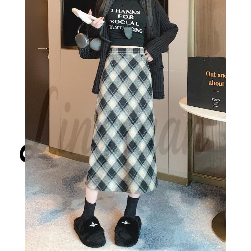 Korean Retro Plaid High-Waist A-Line Midi Skirt - Autumn/Winter Women s Fashion L Plus
Korean Retro Plaid High-Waist A-Line Midi Skirt - Autumn/Winter Women s Fashion L Plus