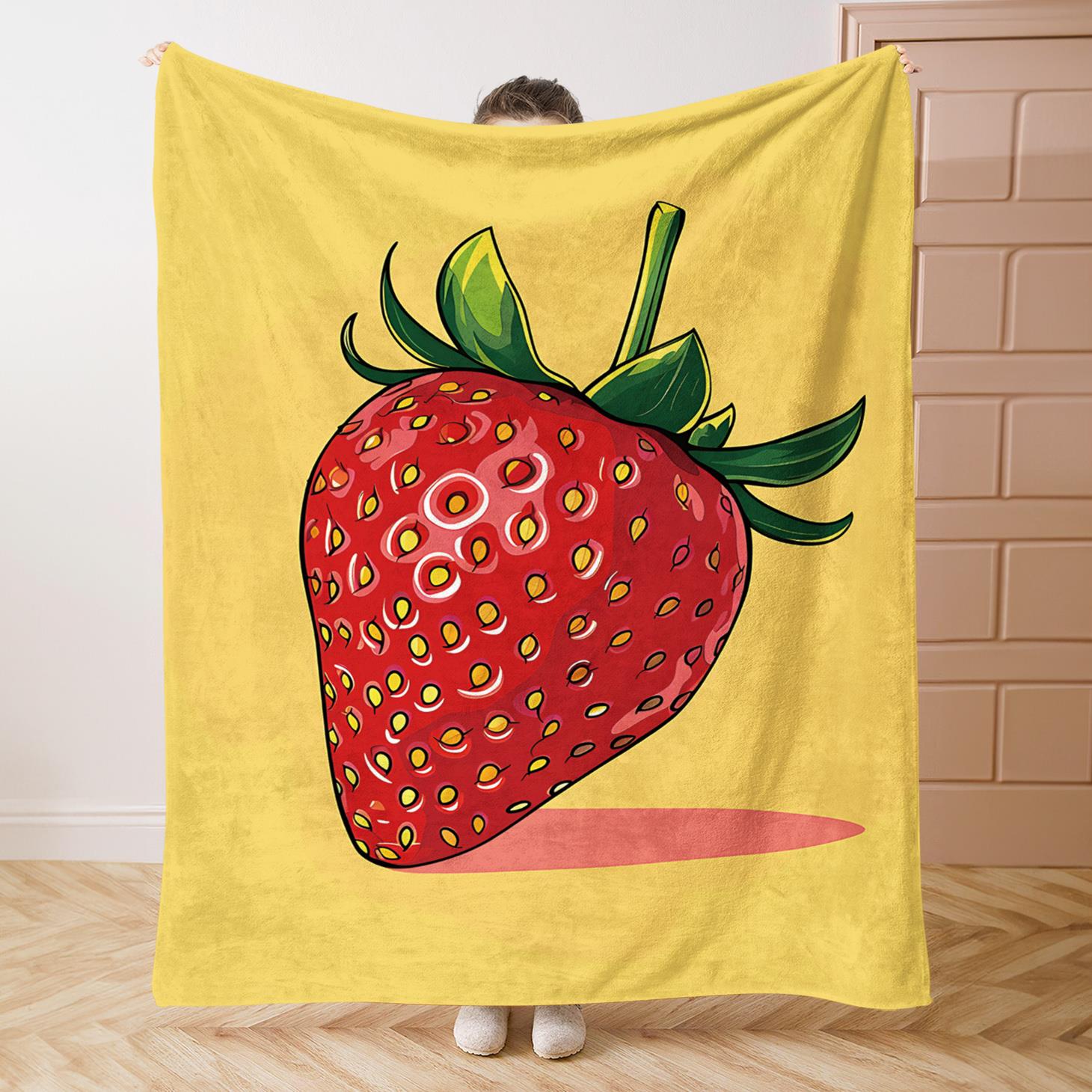 Yellow background strawberries Flannel printed blanket suitable for all seasons suitable for living room office sofa and travel 75x100cm (30x40inch)
Yellow background strawberries Flannel printed blanket suitable for all seasons suitable for living room office sofa and travel 75x100cm (30x40inch)