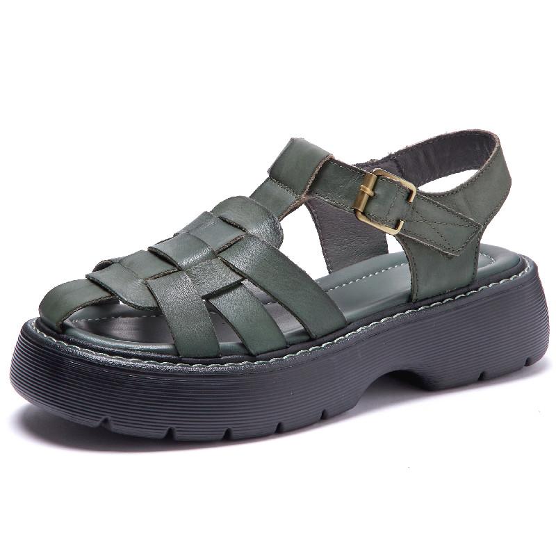 Fashion AIYUQI Sandals Women Summer 2025 New Genuine Leather Baotou Roman Sandals Ladies Retro Hollow Woven Women Sandals 35 зелений
Fashion AIYUQI Sandals Women Summer 2025 New Genuine Leather Baotou Roman Sandals Ladies Retro Hollow Woven Women Sandals 35 зелений