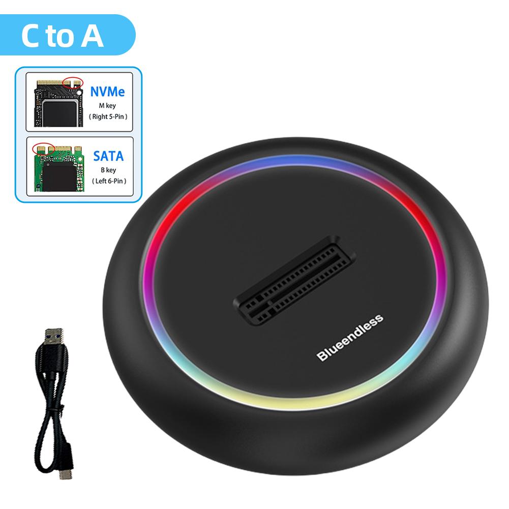 Док-станция для SSD 1000M/S RGB-лампа Станция для жесткого диска Type-C NVME/NGFF твердотельный накопитель светодиодная подставка для M.2 SSD 2230-22110
Док-станция для SSD 1000M/S RGB-лампа Станция для жесткого диска Type-C NVME/NGFF твердотельный накопитель светодиодная подставка для M.2 SSD 2230-22110