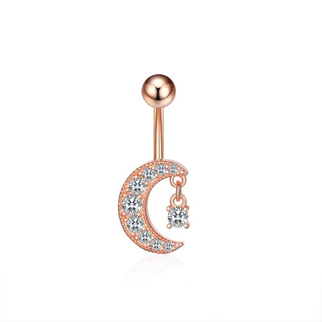 Surgical Steel Moon Star Dangle Belly Button Ring Zircon Navel Piercing Jewelry for Women Body Chain Nombril
Surgical Steel Moon Star Dangle Belly Button Ring Zircon Navel Piercing Jewelry for Women Body Chain Nombril