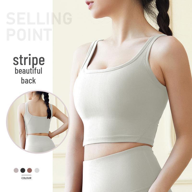 Women s Ribbed Racerback Striped Sports Bra - European & American Style, Shockproof for Yoga & Running S
Women s Ribbed Racerback Striped Sports Bra - European & American Style, Shockproof for Yoga & Running S