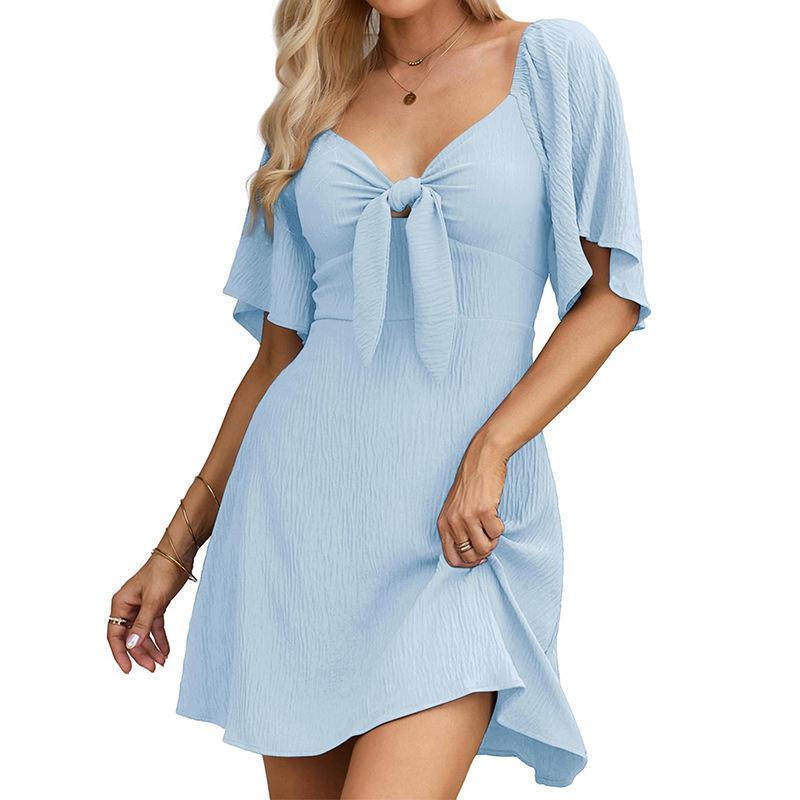 YJKDYK 2024 Summer Women Dress Rabbit Ear Knot Lotus Leaf Sleeves Beach Dress Female Pure Cloer Slim Skirts Summer Sun Dresses S білий
YJKDYK 2024 Summer Women Dress Rabbit Ear Knot Lotus Leaf Sleeves Beach Dress Female Pure Cloer Slim Skirts Summer Sun Dresses S білий