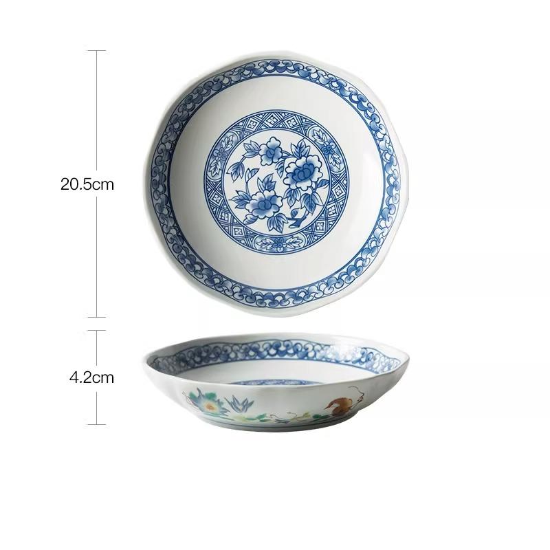 BEPAN 1PC Chinese Retro Blue and White Ceramic Plates Hand-Painted Bowl Set Deep Dishes Tableware for Home Kitchen and Commercial Use
BEPAN 1PC Chinese Retro Blue and White Ceramic Plates Hand-Painted Bowl Set Deep Dishes Tableware for Home Kitchen and Commercial Use