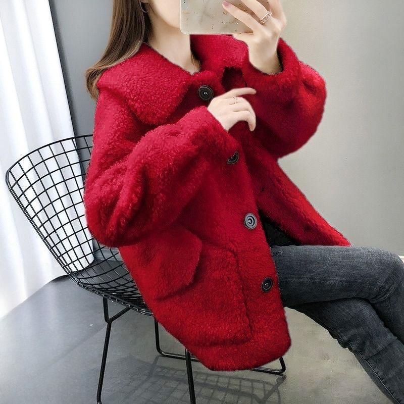 Осінньо-зимове однотонне вільне середньої довжини тепле хутряне суцільне пальто з імітації овчини 3XL червоний
Осінньо-зимове однотонне вільне середньої довжини тепле хутряне суцільне пальто з імітації овчини 3XL червоний