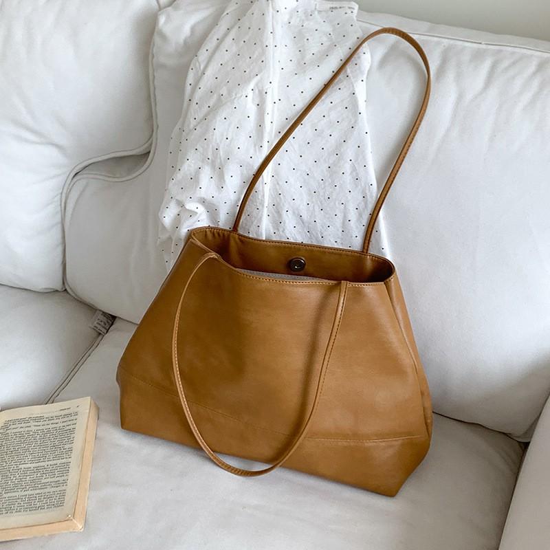 New Style Japanese Soft Leather Tote Bag Women Large Capacity Simple Casual Commuting College Students class Shoulder коричневий
New Style Japanese Soft Leather Tote Bag Women Large Capacity Simple Casual Commuting College Students class Shoulder коричневий