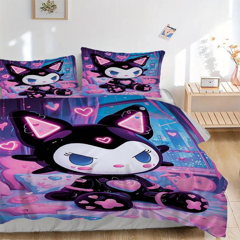 3pcs Night Adventure Kuromi Quilt Cover Set - Soft & Comfortable Polyester Fabric, All-Season Breathable Comforter Set For 1 Quilt Cover & 2 Pill 135x200cm
3pcs Night Adventure Kuromi Quilt Cover Set - Soft & Comfortable Polyester Fabric, All-Season Breathable Comforter Set For 1 Quilt Cover & 2 Pill 135x200cm
