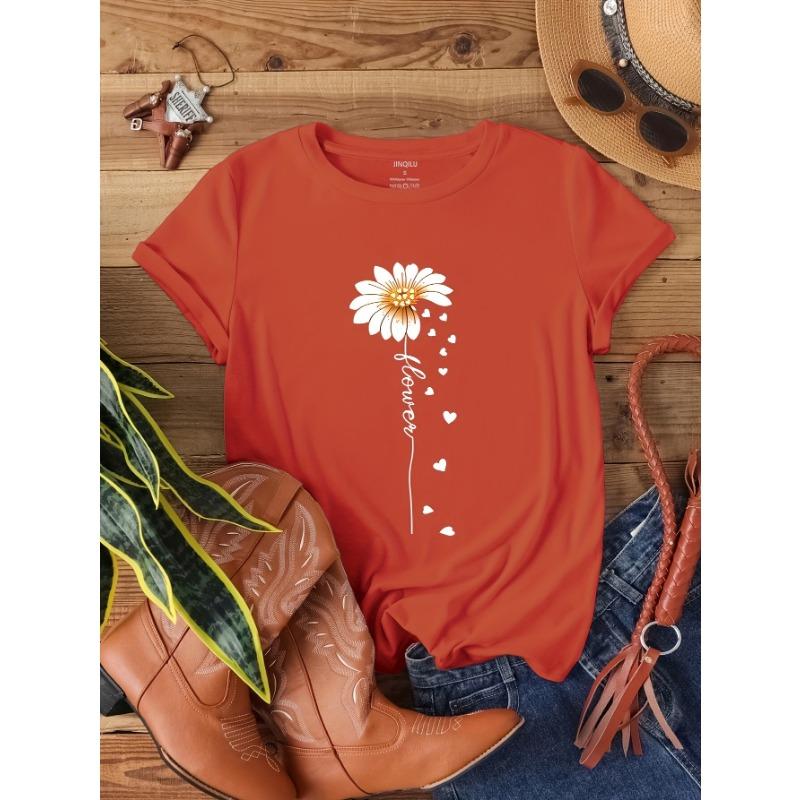 Summer Small Edition Chrysanthemum Love Printed T-shirt for Women XL
Summer Small Edition Chrysanthemum Love Printed T-shirt for Women XL