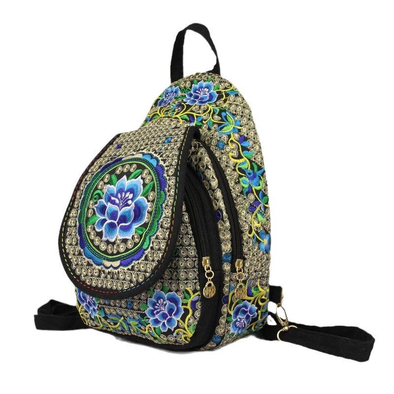 Women s Versatile Ethnic Embroidered Backpack: Fashionable, Multi-layer, Adjustable Chest Bag Blue Floral Pattern
Women s Versatile Ethnic Embroidered Backpack: Fashionable, Multi-layer, Adjustable Chest Bag Blue Floral Pattern