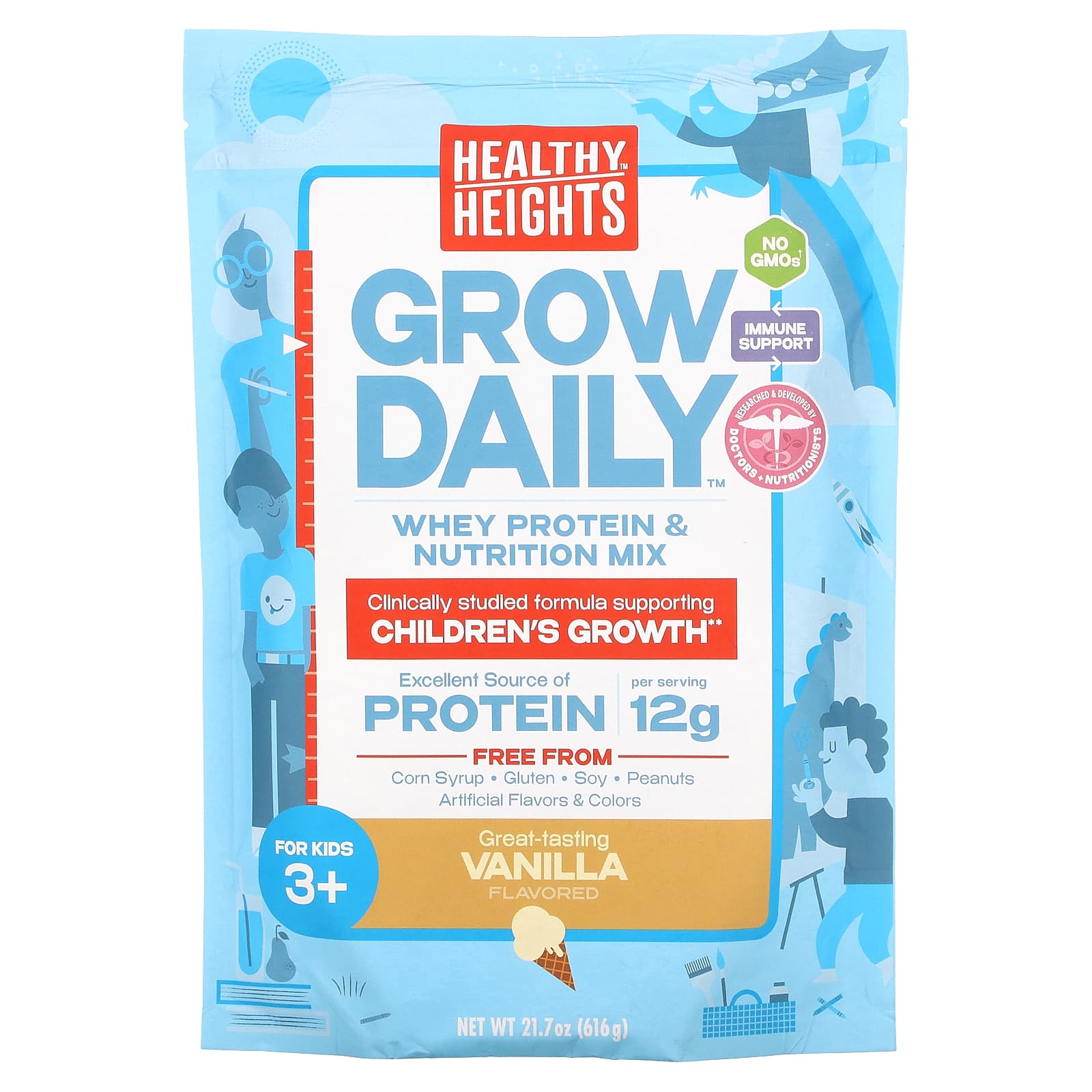 Grow Daily, Whey Protein & Nutrition Mix, For Children 3+, Vanilla, 616G (21.7Oz)
Grow Daily, Whey Protein & Nutrition Mix, For Children 3+, Vanilla, 616G (21.7Oz)