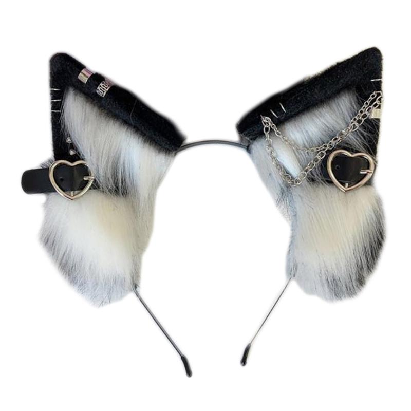 Gothic Plush Cat Headband Woman Girls Cartoon Cat Ear Hairband for Photography білий/чорний
Gothic Plush Cat Headband Woman Girls Cartoon Cat Ear Hairband for Photography білий/чорний