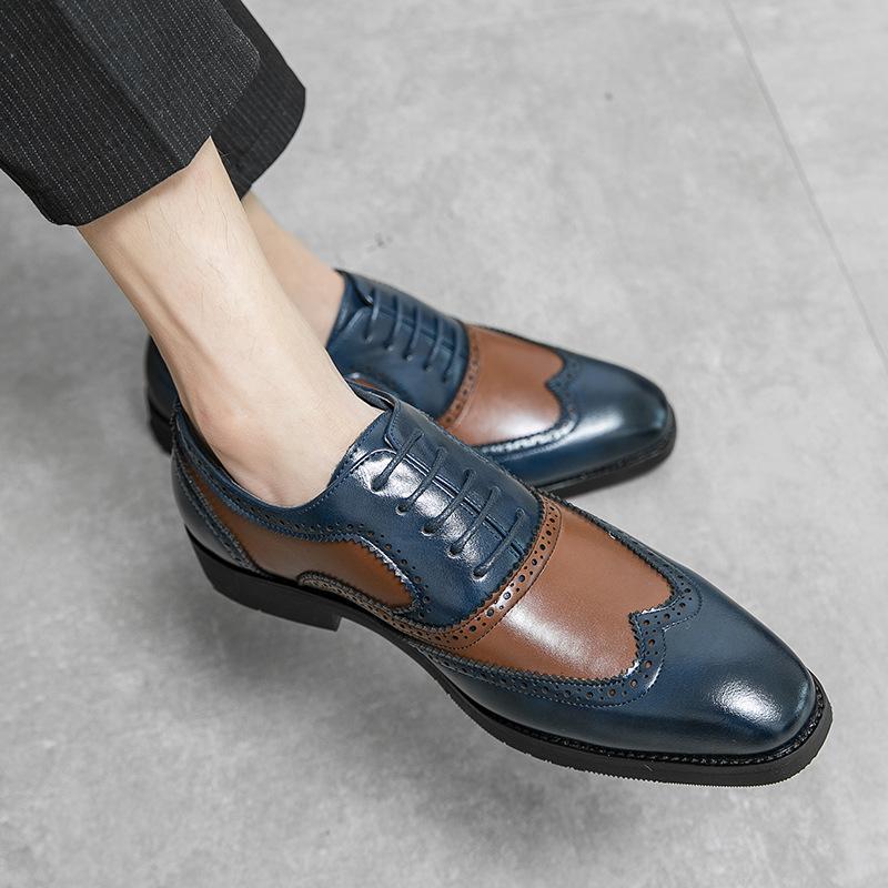 Large size 48 spring and autumn new men s low-top business dress color matching Brock carved pointed youth leather shoes 38
Large size 48 spring and autumn new men s low-top business dress color matching Brock carved pointed youth leather shoes 38