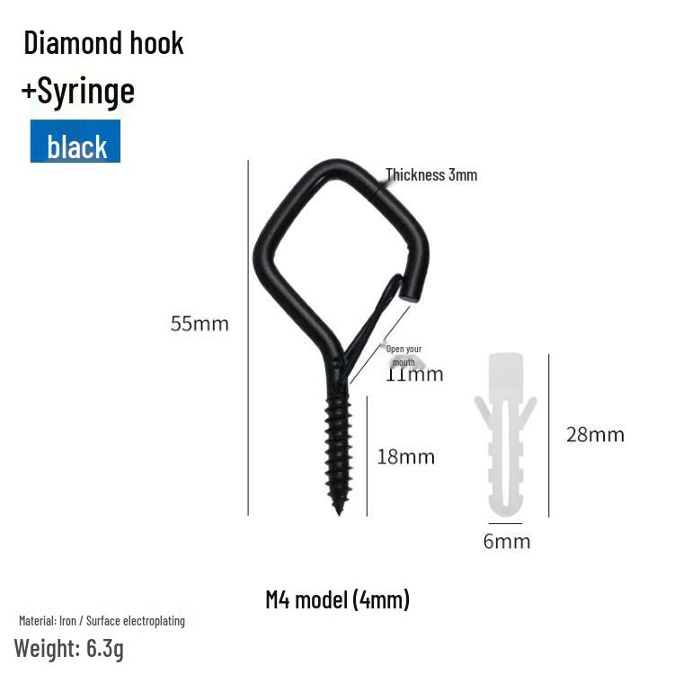 Rhombus Safety Buckle Anti-Drop Wall Hook for Hanging Flower Pots
Rhombus Safety Buckle Anti-Drop Wall Hook for Hanging Flower Pots