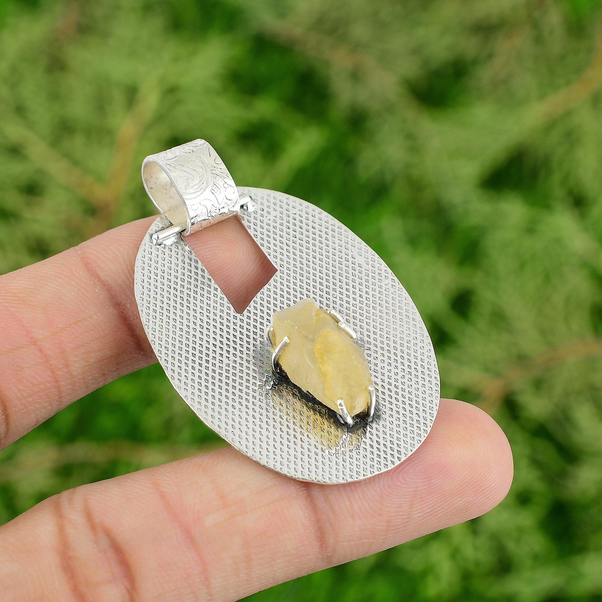 Friendship Day Deal Citrine Rough Stone Sterling Silver Art Deco Mother Pendant
Friendship Day Deal Citrine Rough Stone Sterling Silver Art Deco Mother Pendant