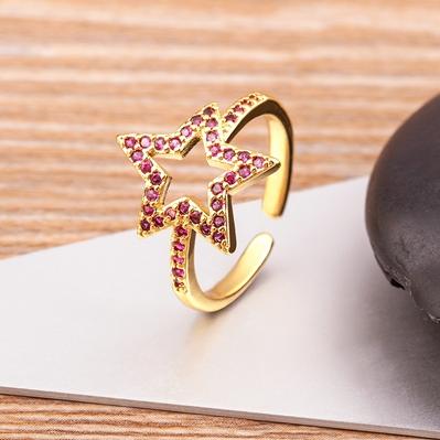 Nidin New Hip Hop Rock Five Star Rings Men Women Luxury Gold Color Rhinestones Zircon Pentagram Adjustable Wedding Party Gift
Nidin New Hip Hop Rock Five Star Rings Men Women Luxury Gold Color Rhinestones Zircon Pentagram Adjustable Wedding Party Gift