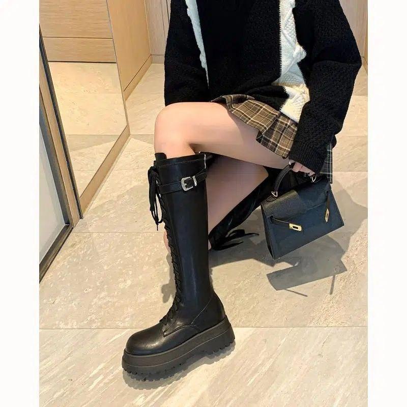 New Style of Women s Shoes with Lace-up Boots, Thick-soled Knee-length Boots and High Boots 35
New Style of Women s Shoes with Lace-up Boots, Thick-soled Knee-length Boots and High Boots 35