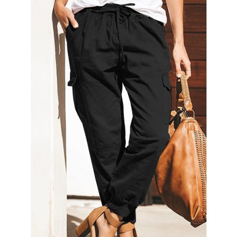 Женские однотонные повседневные модные брюки с карманами и инструментами XS чёрный
Женские однотонные повседневные модные брюки с карманами и инструментами XS чёрный