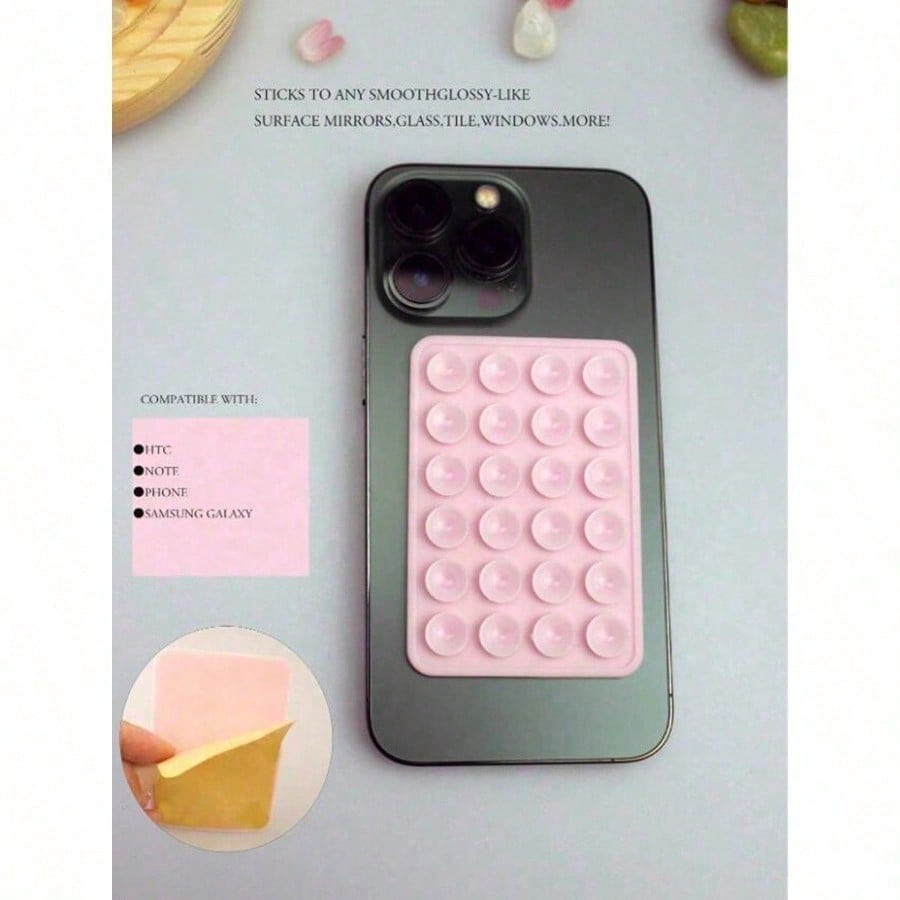 1pc Mobile Phone Silicone Suction Cup With 24 Square Suction Cups - Phone Case Compatible(Pink)
1pc Mobile Phone Silicone Suction Cup With 24 Square Suction Cups - Phone Case Compatible(Pink)