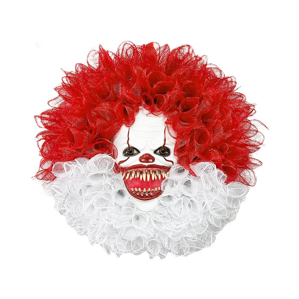 Хэллоуин ужас клоун венок маска украшение реквизит Хэллоуин дверь стена атмосфера украшение цветок
Хэллоуин ужас клоун венок маска украшение реквизит Хэллоуин дверь стена атмосфера украшение цветок