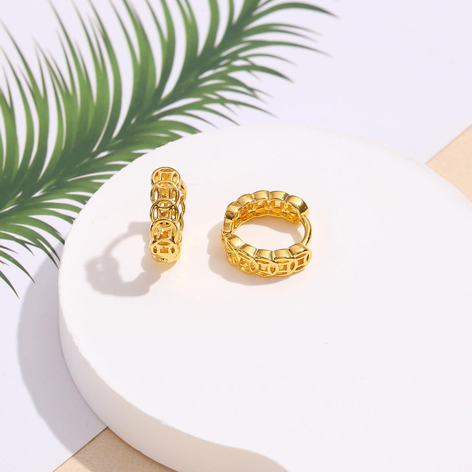 Уникальные медные серьги-каффы в виде круга с монетой в китайском стиле - Модные, простые и универсальные женские серьги Copper
Уникальные медные серьги-каффы в виде круга с монетой в китайском стиле - Модные, простые и универсальные женские серьги Copper