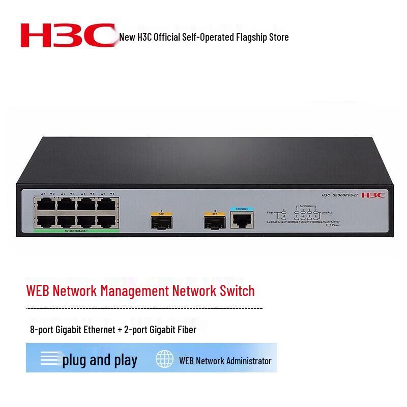 H3C S5000PV5-EI Series Gigabit Managed PoE Switch
H3C S5000PV5-EI Series Gigabit Managed PoE Switch