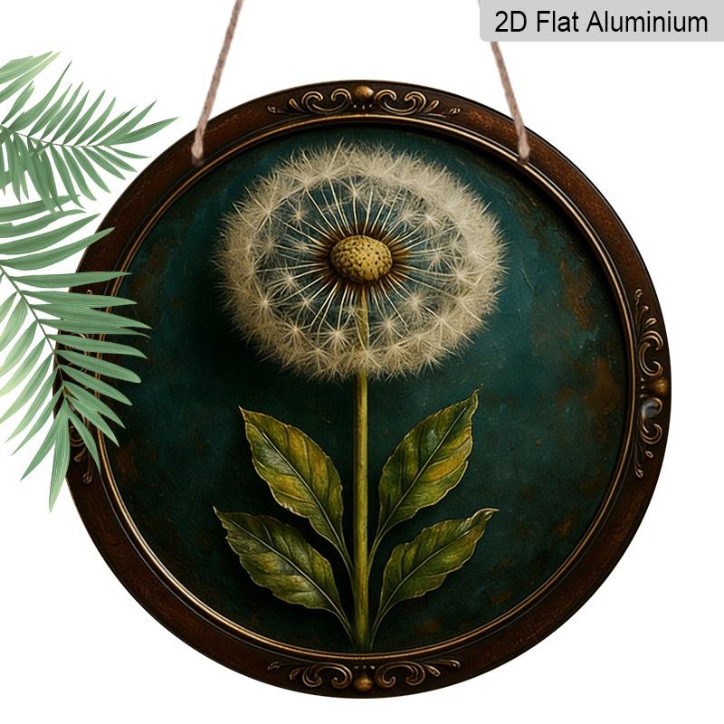 2D Flat, 1pc Vintage Aluminum Metal Sign Wall Art, Dandelion Design with Teal Background & Ornate Golden Frame, 7.87in Indoor/Outdoor Home Cafe 1pc
2D Flat, 1pc Vintage Aluminum Metal Sign Wall Art, Dandelion Design with Teal Background & Ornate Golden Frame, 7.87in Indoor/Outdoor Home Cafe 1pc