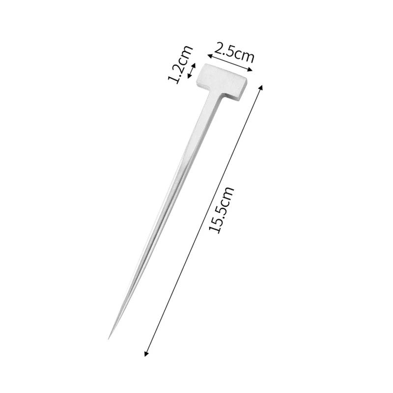 Japanese Style 304 Stainless Steel Eel Spike Sushi Shop T Shape Needle Fish Eel Nail for Restaurant Cuisine Cooking Kitchen Tool
Japanese Style 304 Stainless Steel Eel Spike Sushi Shop T Shape Needle Fish Eel Nail for Restaurant Cuisine Cooking Kitchen Tool