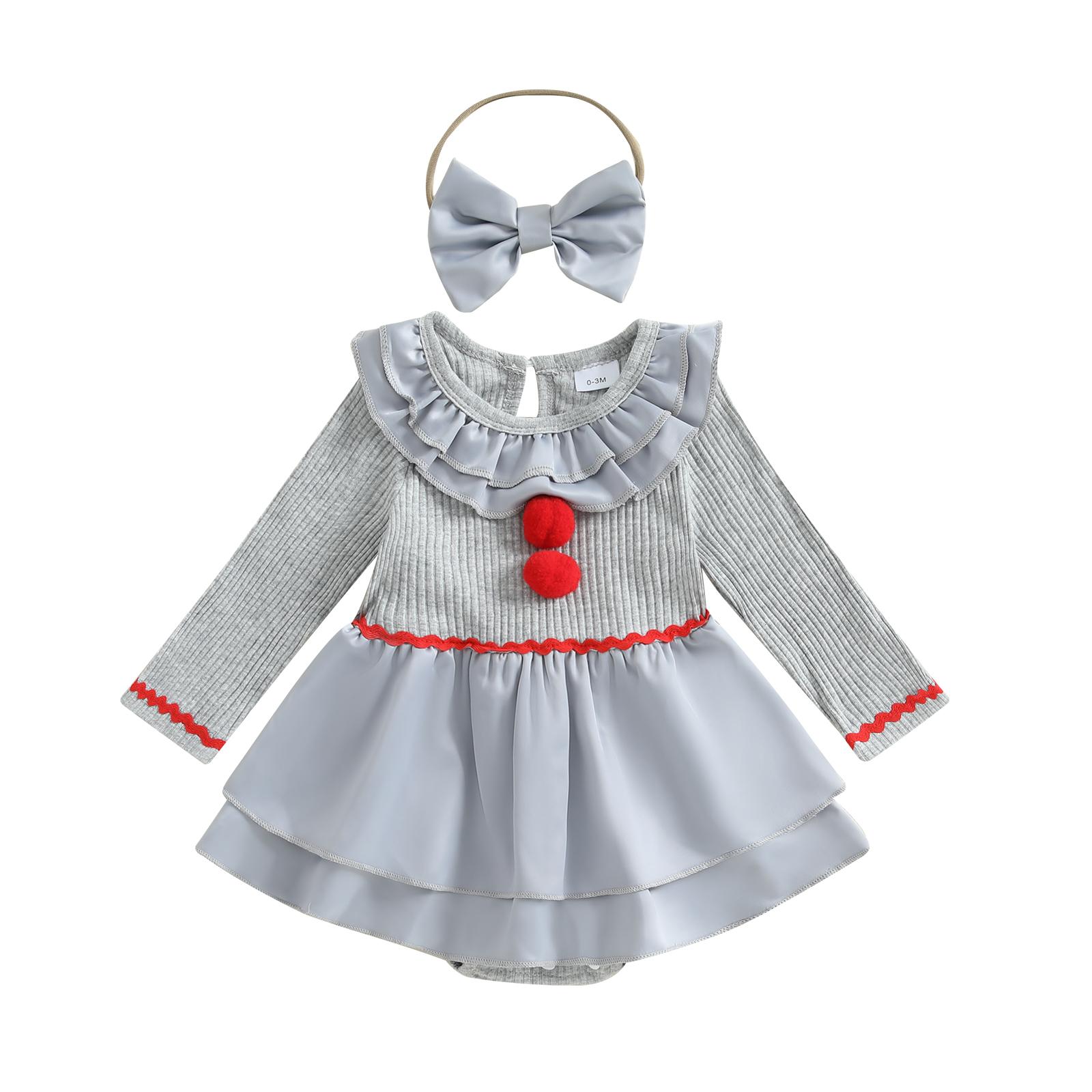 Baby Girls Long Sleeves Romper Patchwork Fur Ball Doll Collar Jumpsuits and Cute Headband Set for Toddler 0-3M серый
Baby Girls Long Sleeves Romper Patchwork Fur Ball Doll Collar Jumpsuits and Cute Headband Set for Toddler 0-3M серый