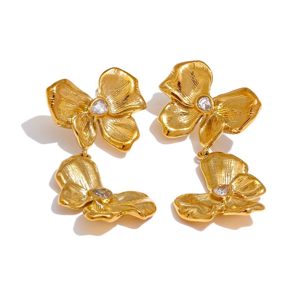 Yhpup Stainless Steel Metal Flower Bow Knot Drop Dangle Earrings High Quality CZ Waterproof Statement Jewelry for Party
Yhpup Stainless Steel Metal Flower Bow Knot Drop Dangle Earrings High Quality CZ Waterproof Statement Jewelry for Party