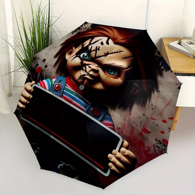 Chucky,Horror Automatic Folding Umbrella 8 Ribs Lightweight Design, Durable Iron Frame, Compact and Portable, Ideal Birthday or Christmas
Chucky,Horror Automatic Folding Umbrella 8 Ribs Lightweight Design, Durable Iron Frame, Compact and Portable, Ideal Birthday or Christmas