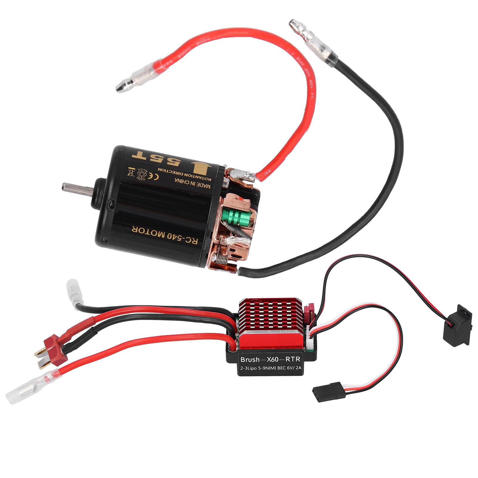 540 Щітковий двигун 360A ESC з Т-вилкою Аксесуар підходить для автомобіля tamiya 110 RC Model55T
540 Щітковий двигун 360A ESC з Т-вилкою Аксесуар підходить для автомобіля tamiya 110 RC Model55T