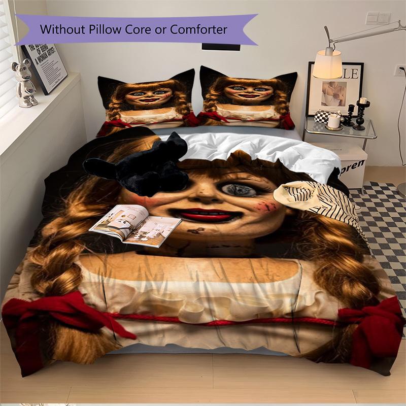 3pcs Horror Doll Duvet Cover Set for Bedroom - Includes 1 Duvet Cover and 2 Pillowcases (Core Not Included) yy251015212 135x200cm
3pcs Horror Doll Duvet Cover Set for Bedroom - Includes 1 Duvet Cover and 2 Pillowcases (Core Not Included) yy251015212 135x200cm