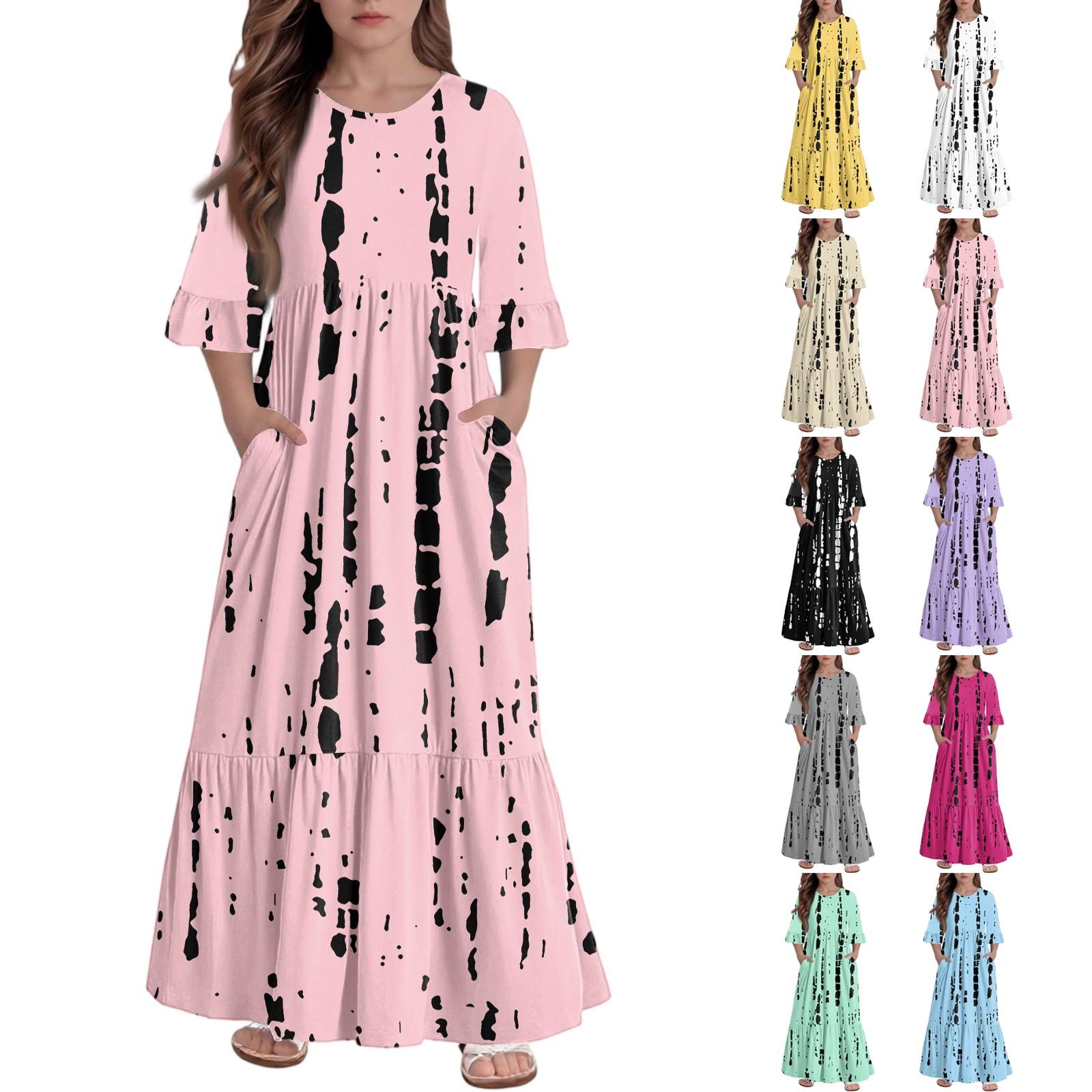 Girls Tiered Ruffle Dress - 3/4 Sleeve Pocket Maxi With Pockets 160 жовтий
Girls Tiered Ruffle Dress - 3/4 Sleeve Pocket Maxi With Pockets 160 жовтий