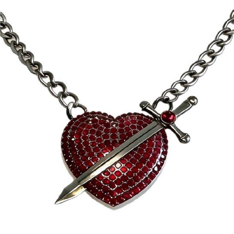 Fashionable Red Heart Arrowed Necklace Punk Aesthetic Jewelry Layering Neck Chain For Punk Fashion Lovers 1
Fashionable Red Heart Arrowed Necklace Punk Aesthetic Jewelry Layering Neck Chain For Punk Fashion Lovers 1