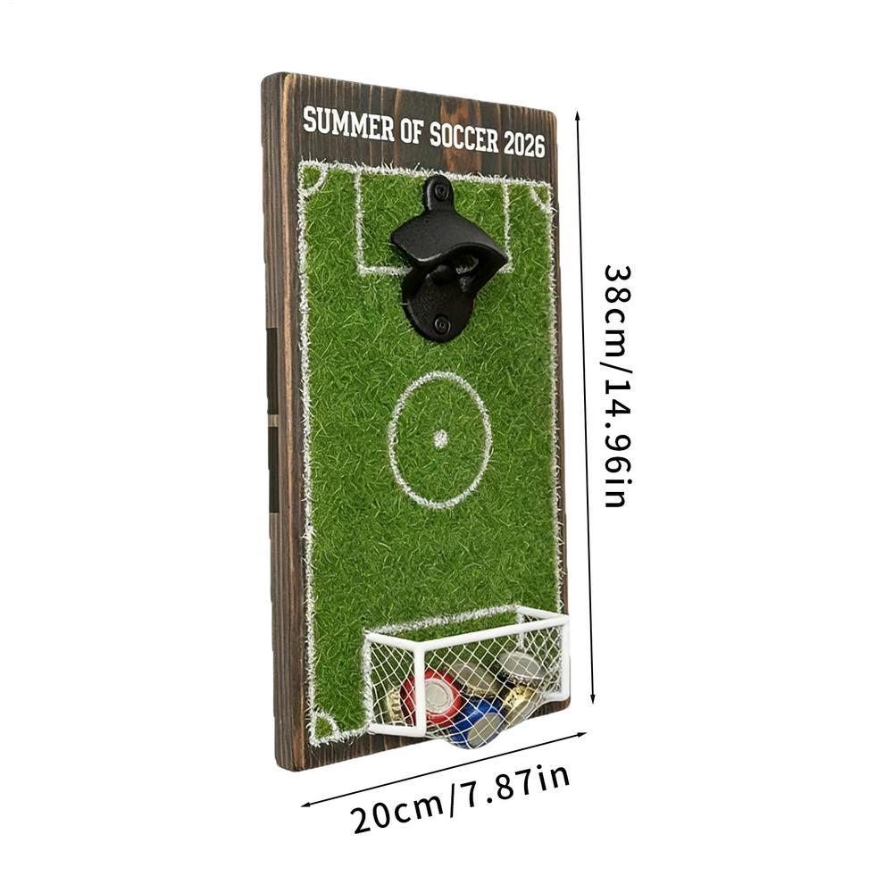 Bottle Opener Soccer Field Shape with Lid Collector Manual Beer Soda Caps Remover Tool for Soccer Fan Wine Kitchen Bar Party
Bottle Opener Soccer Field Shape with Lid Collector Manual Beer Soda Caps Remover Tool for Soccer Fan Wine Kitchen Bar Party