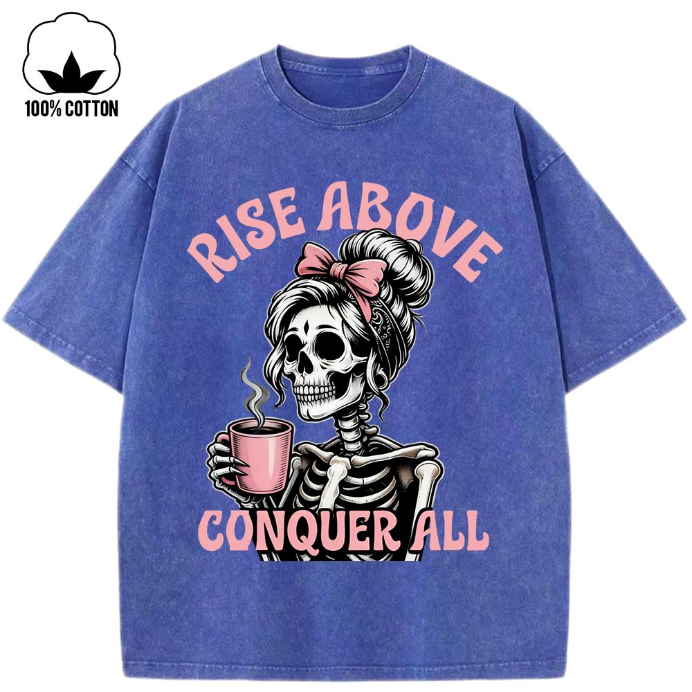 Rise Above Coffe Pink Skulls Designwashed Holes T Shirts Women Summer Cotton Tops Loose T-Shirts O-Neck Clothes S
Rise Above Coffe Pink Skulls Designwashed Holes T Shirts Women Summer Cotton Tops Loose T-Shirts O-Neck Clothes S