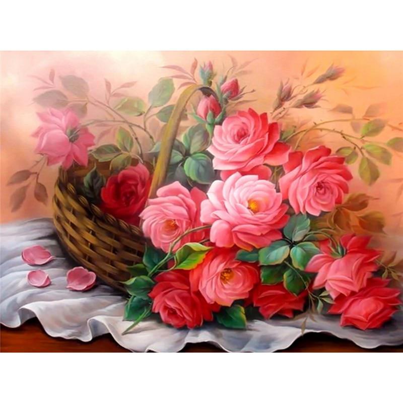 Цветочная корзина Алмазная картина Круглая полная дрель Цветочная роза Вышивка Крестом
Цветочная корзина Алмазная картина Круглая полная дрель Цветочная роза Вышивка Крестом