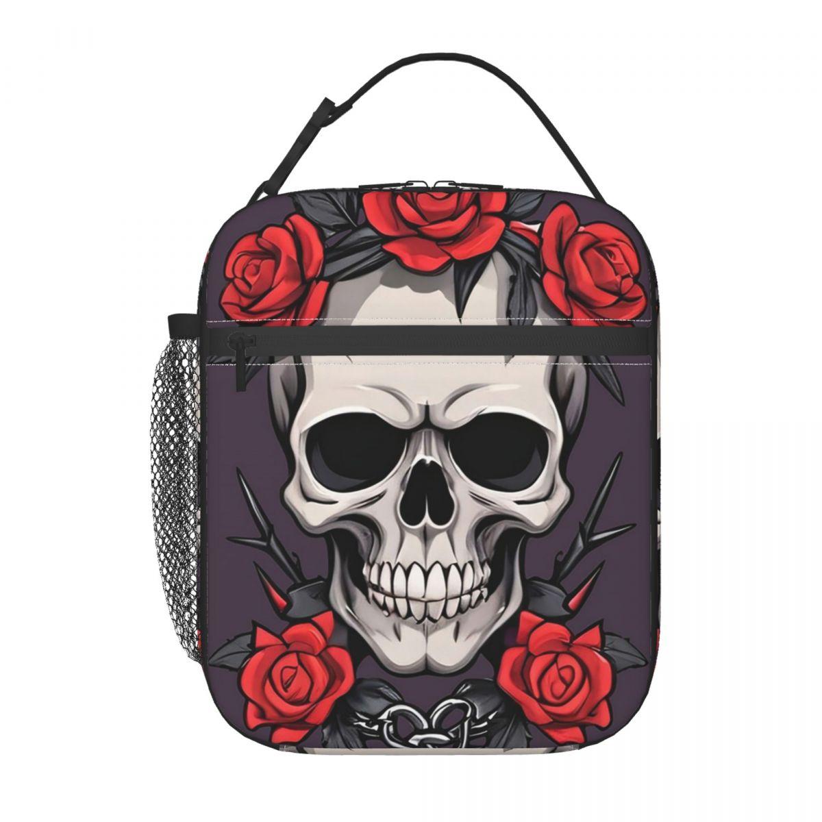 Skull Chain And Rose Flower Insulated Lunch Bag for Women Office Cooler Thermal Food Box Tote Portable Lunch Boxes Container One Size
Skull Chain And Rose Flower Insulated Lunch Bag for Women Office Cooler Thermal Food Box Tote Portable Lunch Boxes Container One Size