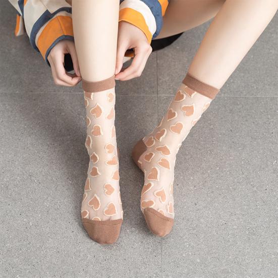 Стильная перспектива Прохладный эластичный узор сердца Стеклянные шелковые носки Обувь Аксессуары Дышащий
Стильная перспектива Прохладный эластичный узор сердца Стеклянные шелковые носки Обувь Аксессуары Дышащий