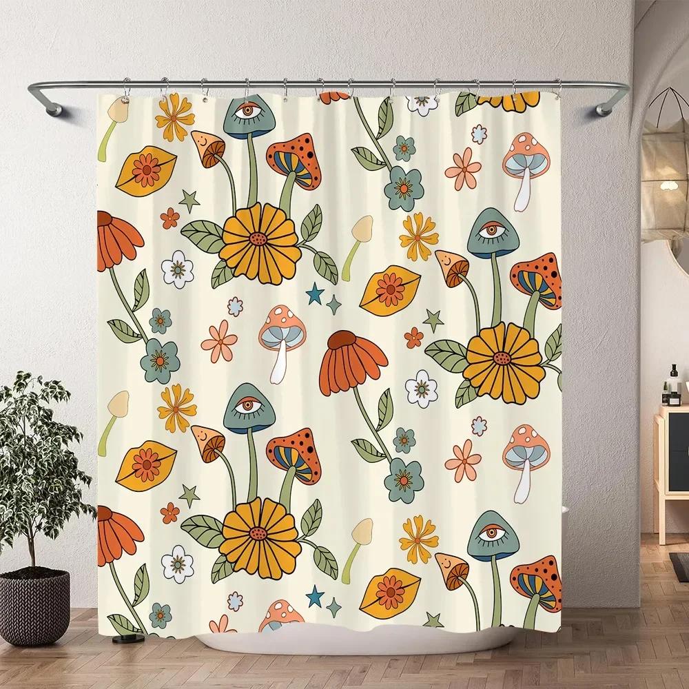 Vintage Mushroom Shower Curtain Natural Forest Butterfly Plant Floral Polyester Shower Curtains Bathroom Decor With Hooks W60H190(CM)-1 Pcs
Vintage Mushroom Shower Curtain Natural Forest Butterfly Plant Floral Polyester Shower Curtains Bathroom Decor With Hooks W60H190(CM)-1 Pcs