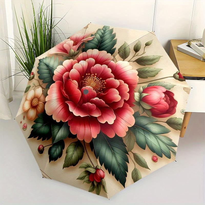 1pc Floral Bouquet with Peonies and Roses Umbrella with Plastic Handle,Suitable for All Seasons Home Travel Outdoor UmbrellaB1661
1pc Floral Bouquet with Peonies and Roses Umbrella with Plastic Handle,Suitable for All Seasons Home Travel Outdoor UmbrellaB1661