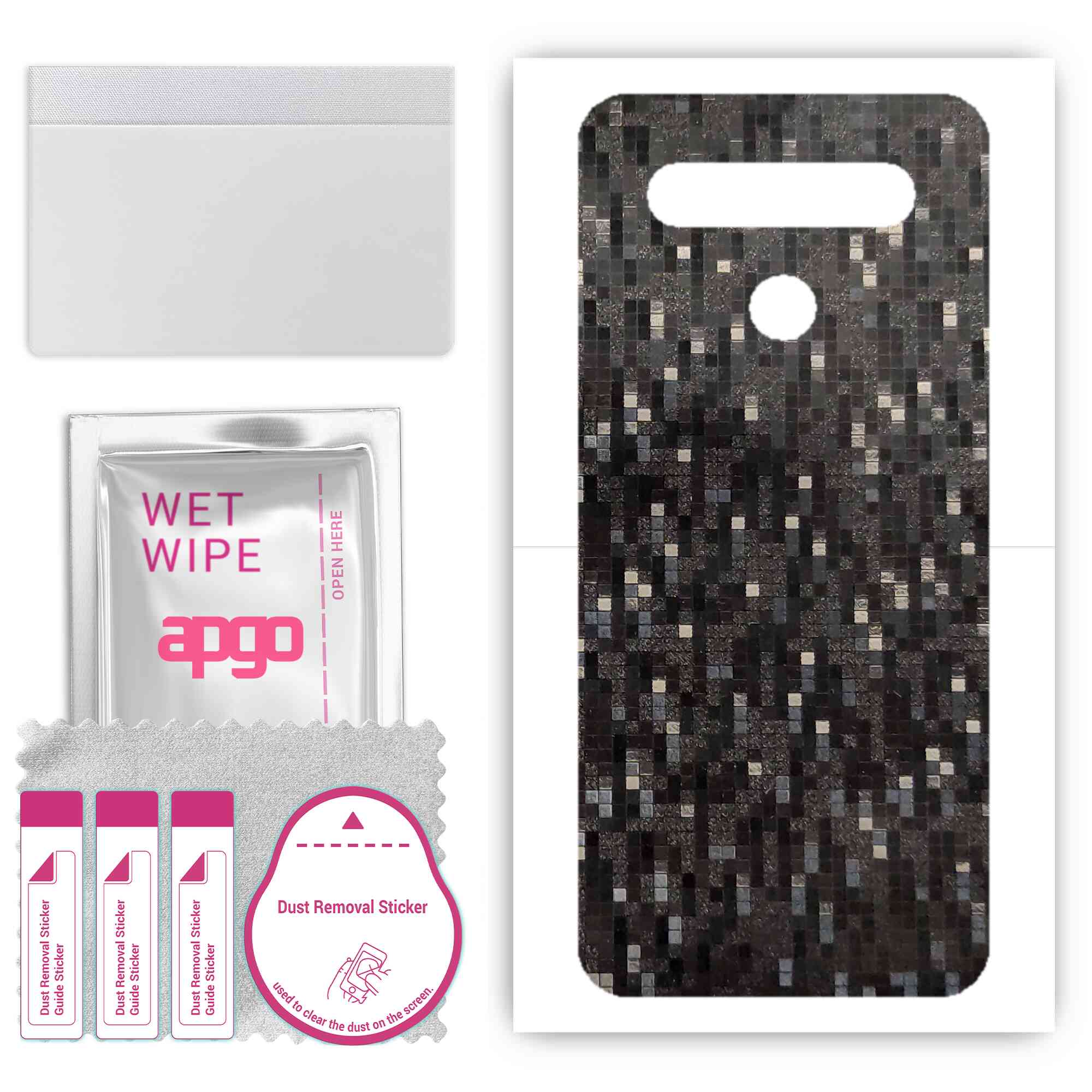 apgo Protective Skin Sticker for the back compatible with LG K41S, Wrap Film, Foil, Vinyl - Pattern Carbon Black Pixel
apgo Protective Skin Sticker for the back compatible with LG K41S, Wrap Film, Foil, Vinyl - Pattern Carbon Black Pixel
