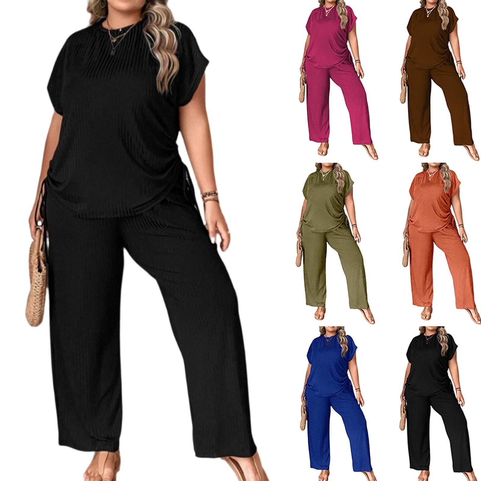 Women s Plus Size Set Loose Comfortable Casual Fashionable Round Neck Solid Color Two-piece Set XXXXXL
Women s Plus Size Set Loose Comfortable Casual Fashionable Round Neck Solid Color Two-piece Set XXXXXL